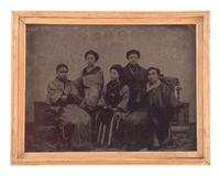 [EARLY PHOTOGRAPHY - JAPANESE]. A group of 7 Japanese ambrotypes housed in kiri wood cases, including: