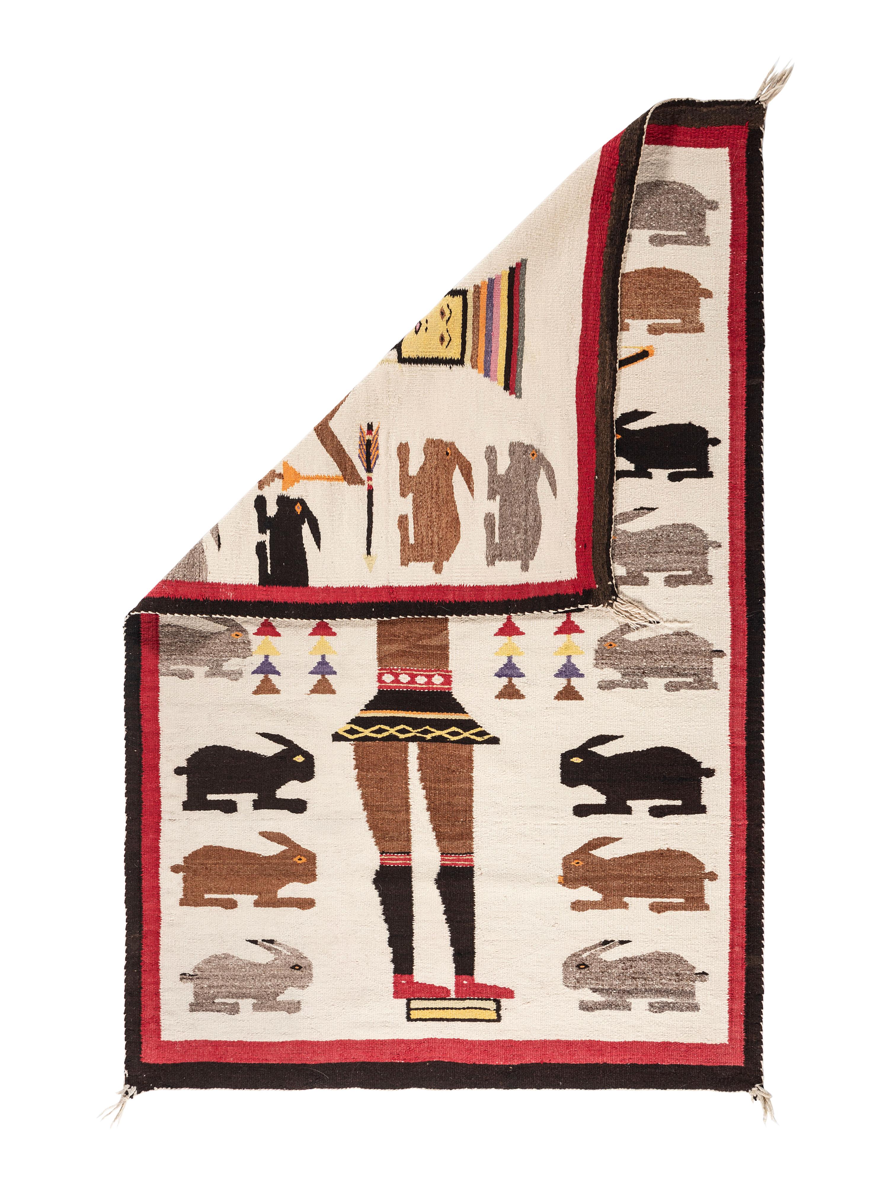 Navajo Pictorial Yei Weaving / Rug