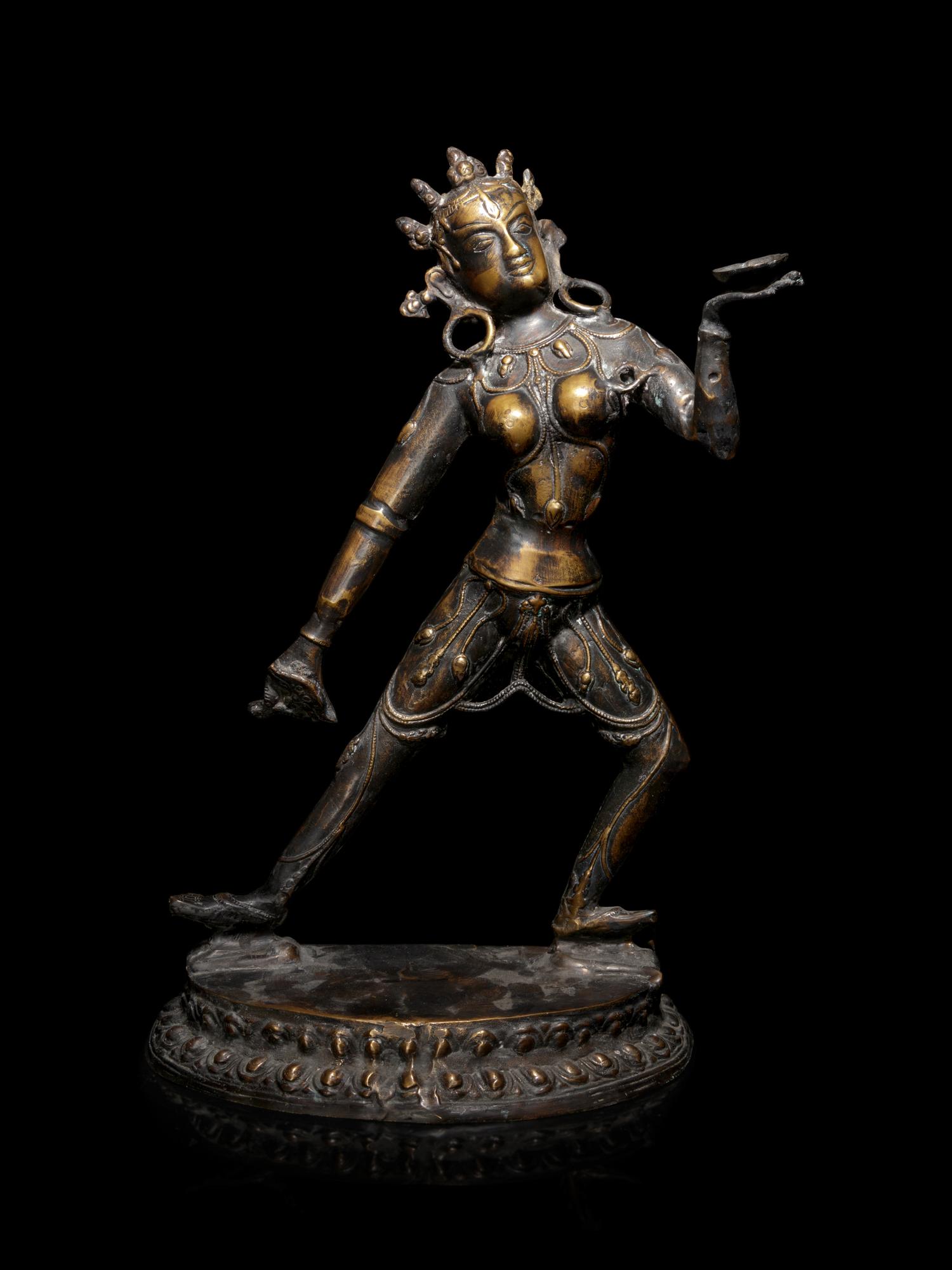 A Sino-Tibetan Bronze Figure of Vajrayogini