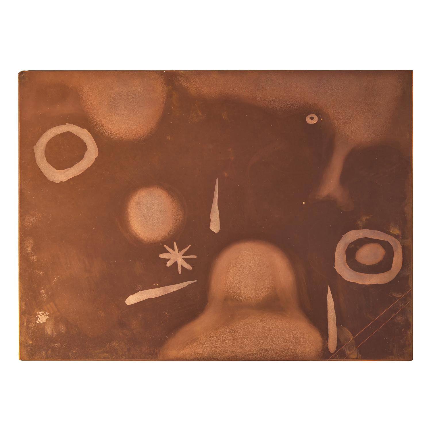 Joan Miró (Spanish, 1893–1983) Three original copper plates for La Main , 1947/1953