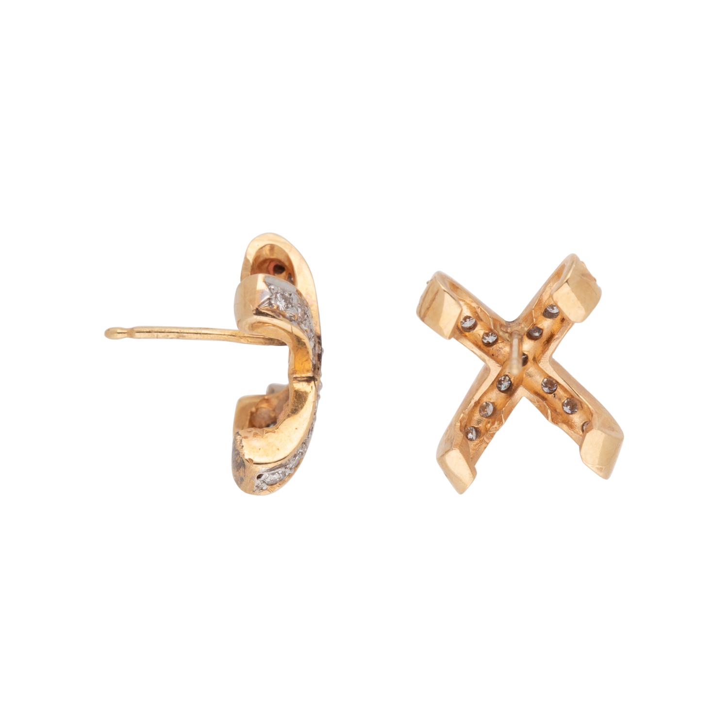 COLLECTION OF YELLOW GOLD AND DIAMOND EARRINGS