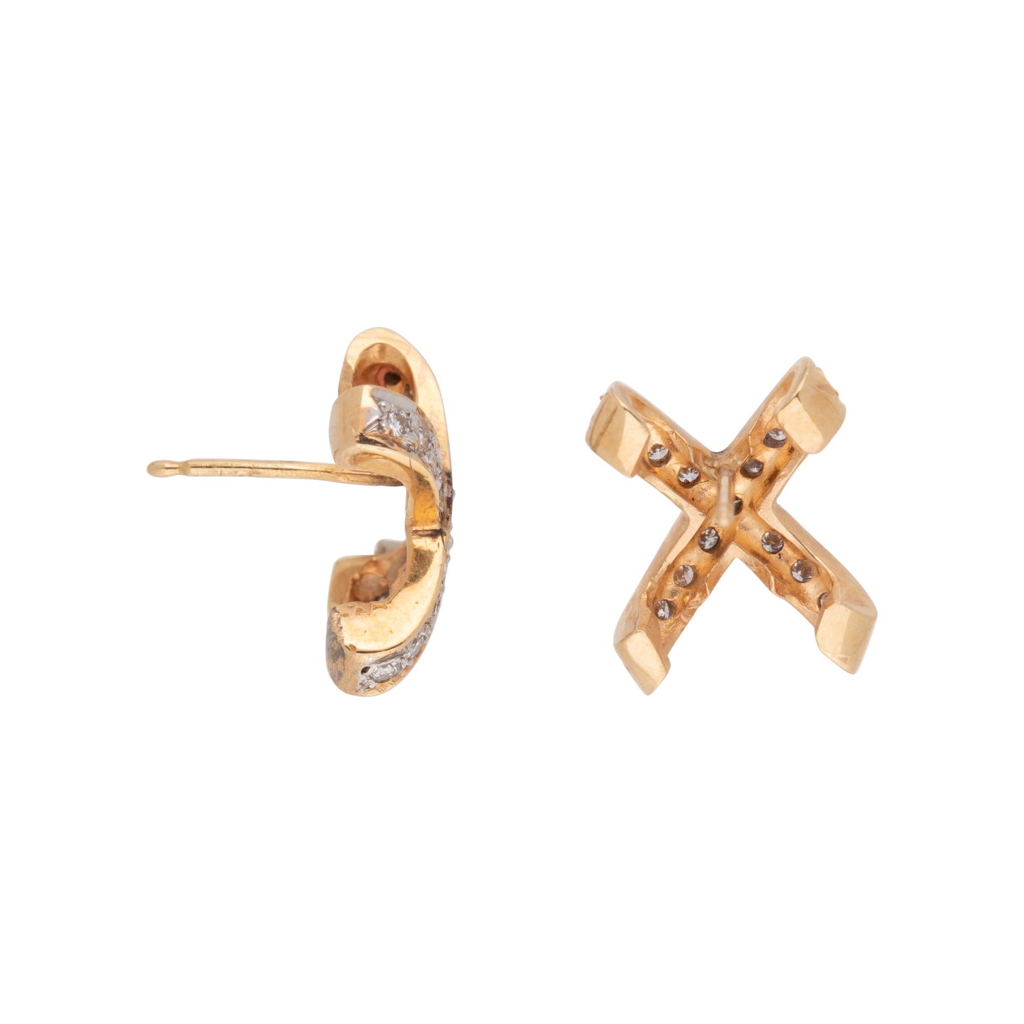 COLLECTION OF YELLOW GOLD AND DIAMOND EARRINGS
