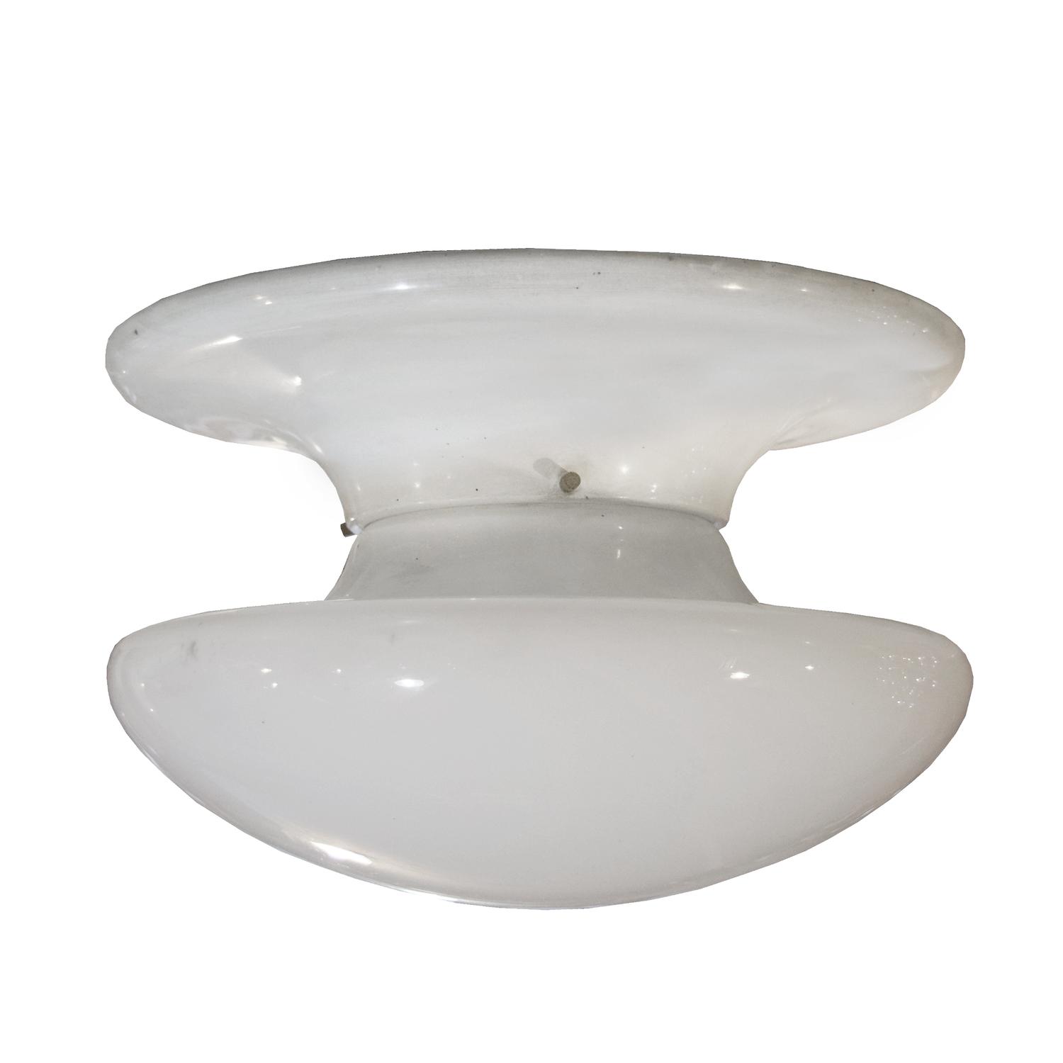 A Set of Six Flush Mount Light Fixtures 13" W x 13" D x 9" H — Italy, Mid-20th Century