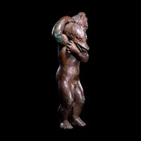 A Roman Bronze Eros with a Dolphin