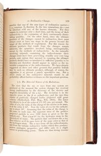 RUTHERFORD, Ernest, 1st Baron Rutherford of Nelson (1871-1937); Frederick SODDY (1877-1956). “Radioactive Change.” In: Philosophical Magazine , Sixth Series, Vol. 5, pp. 576-591. London: Taylor and Francis, May 1903.