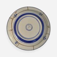 A Large Wedgwood Alfred Powell (1865-1960) Decorated Queensware Charger UK, circa 1920