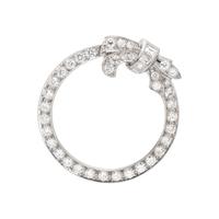J.E. CALDWELL & CO., PLATINUM AND DIAMOND BROOCH
