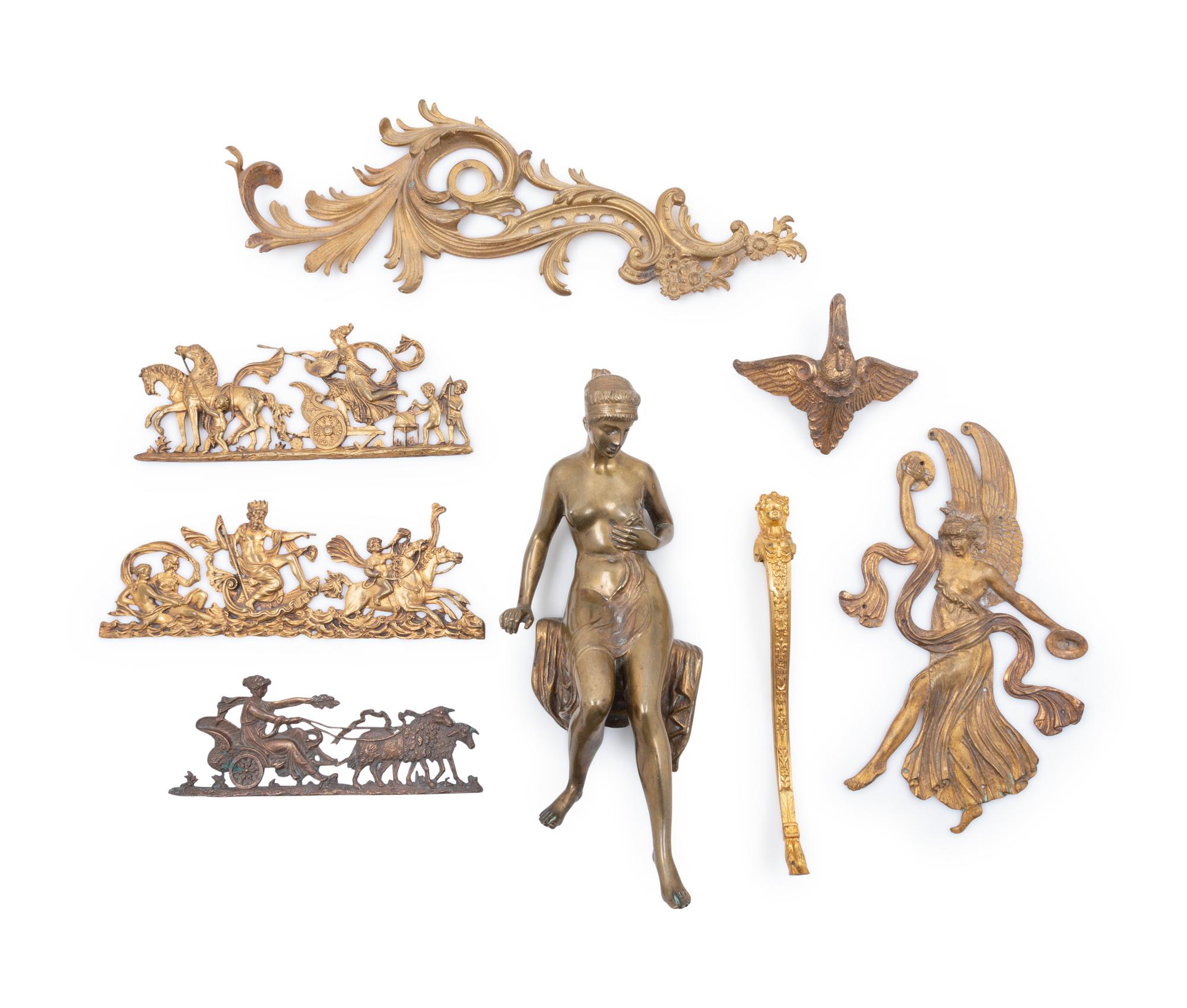 A Collection of Gilt Bronze Furniture Mounts