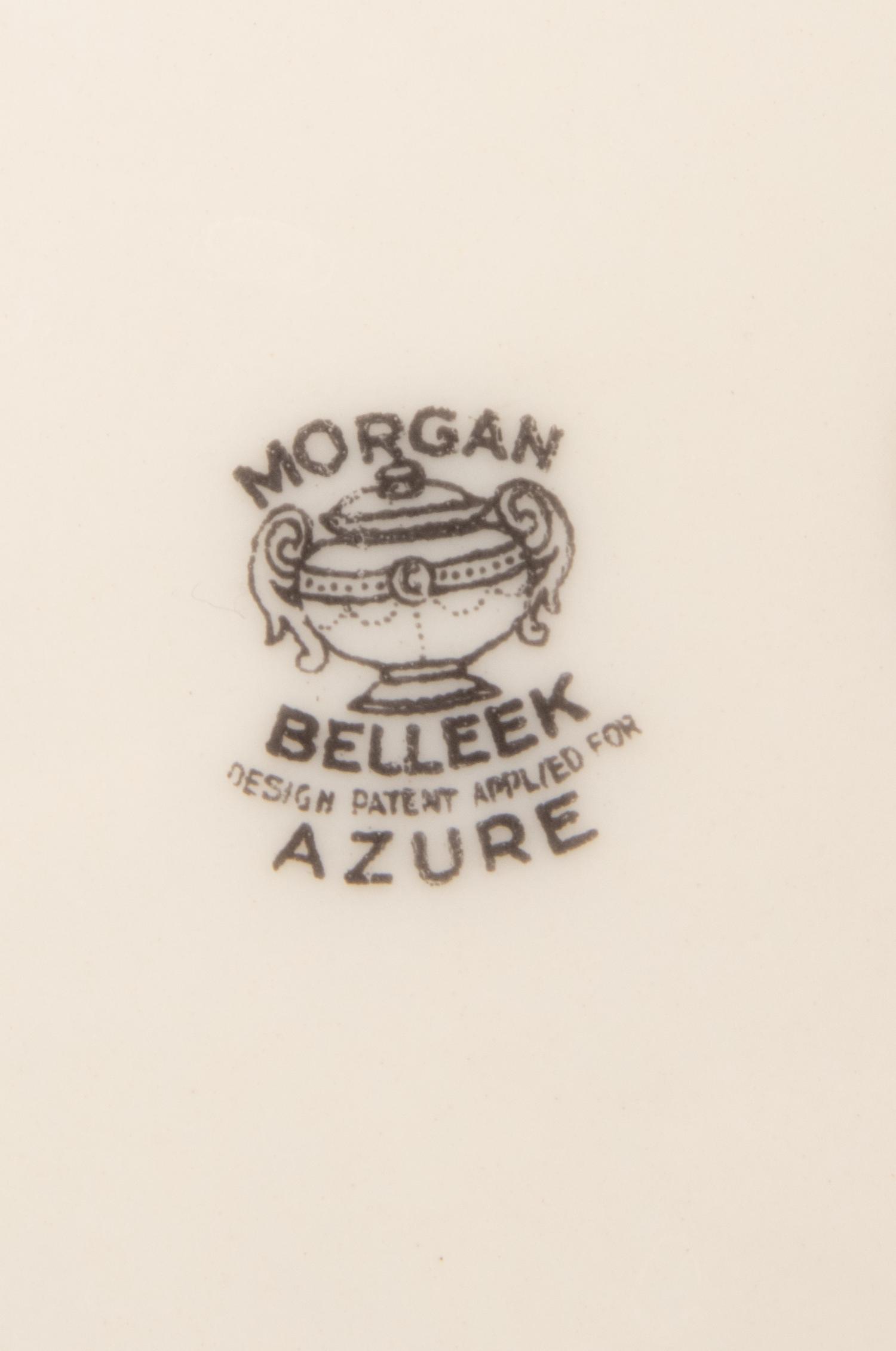 A Set of Seven Morgan Belleek Plates