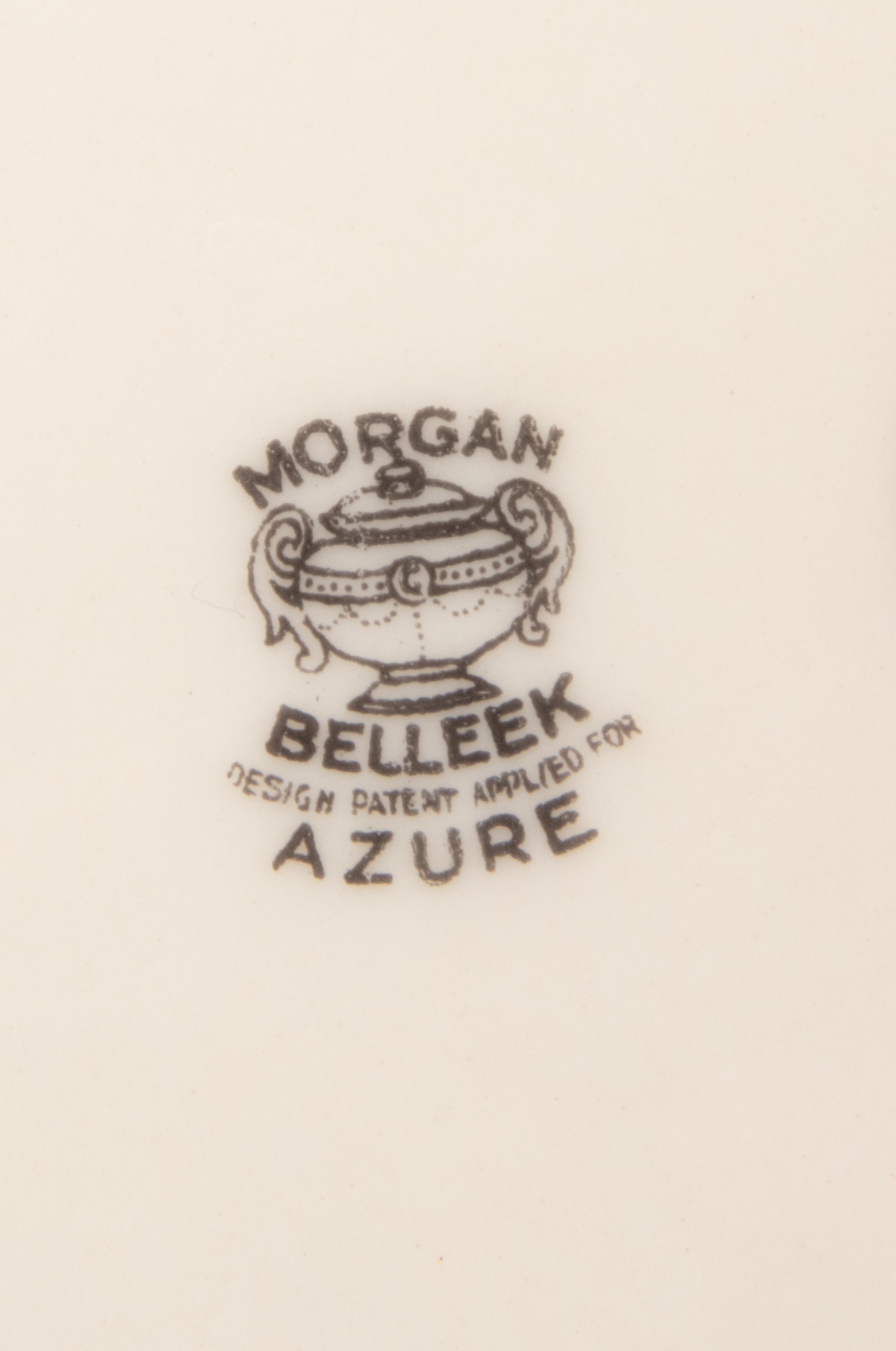 A Set of Seven Morgan Belleek Plates