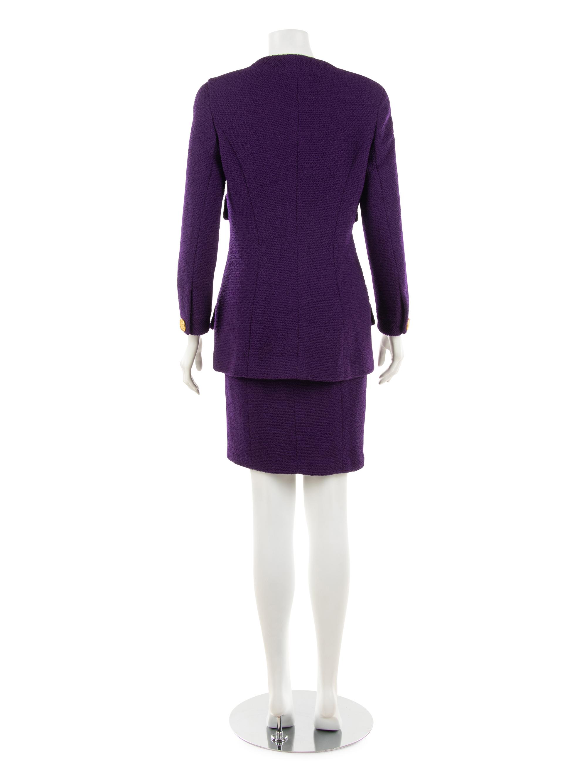 Chanel Purple Fantasy Tweed Suit, 1990s