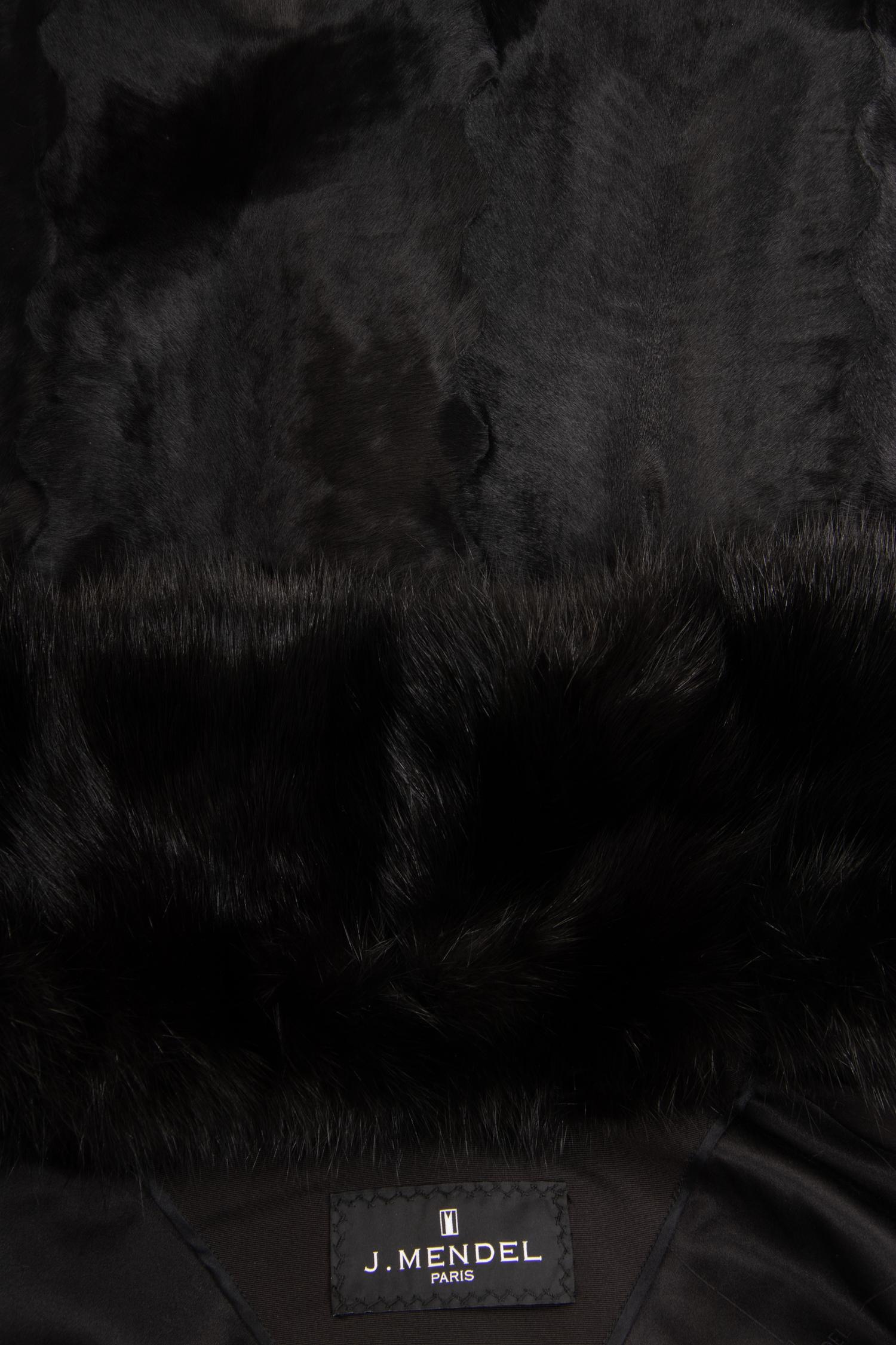 J. Mendel Broadtail Jacket Trimmed with Sable