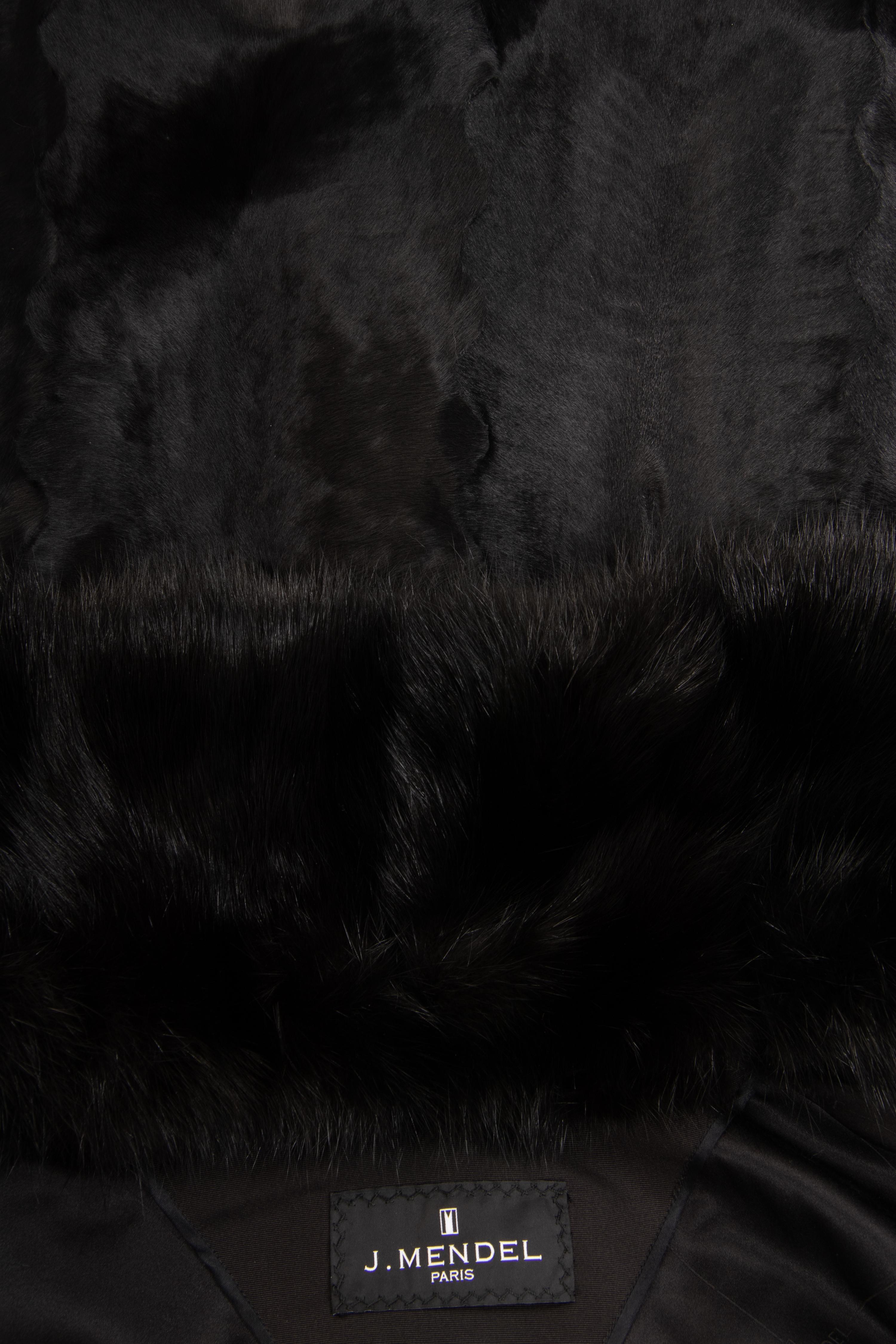 J. Mendel Broadtail Jacket Trimmed with Sable