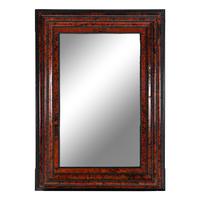 A Flemish Part-Ebonized and Tortoiseshell Veneered Ripple-Molded Mirror