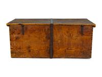 A Northern European Painted Pine Blanket Chest