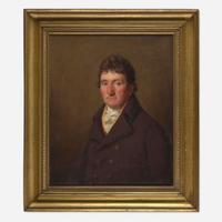 American School 19th century Pair of Portraits: Lady and Gentleman