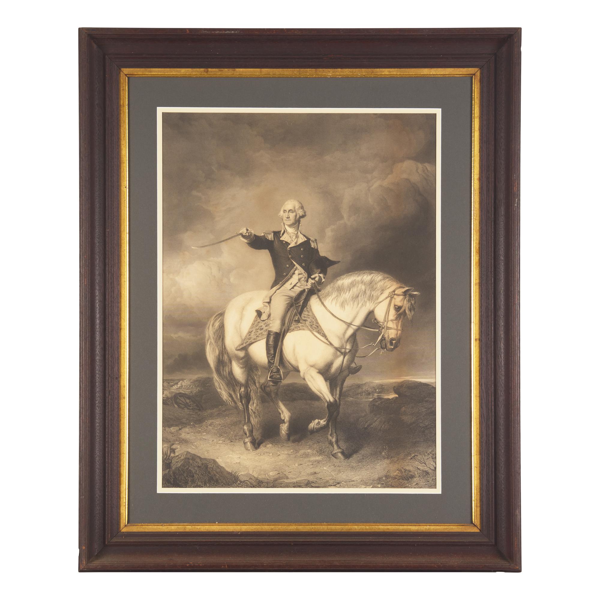 William Holl, The Younger (English, 1807-1871), After John Faed (English, 1819-1902), An Engraving: Washington Receiving a Salute on the Field of Trenton