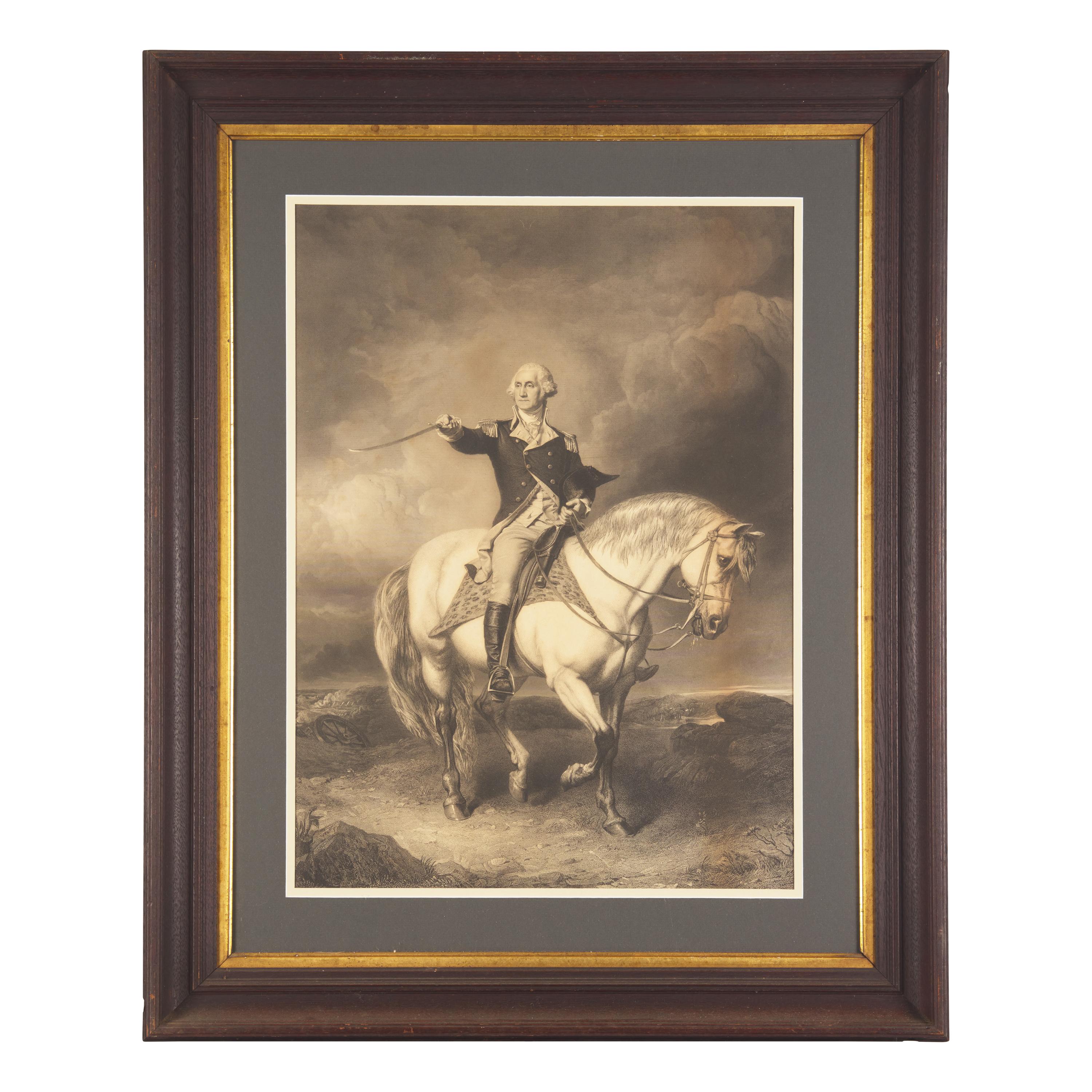 William Holl, The Younger (English, 1807-1871), After John Faed (English, 1819-1902), An Engraving: Washington Receiving a Salute on the Field of Trenton
