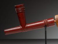 Eastern Plains Pipe, with Quilled Stem and Catlinite Bowl
