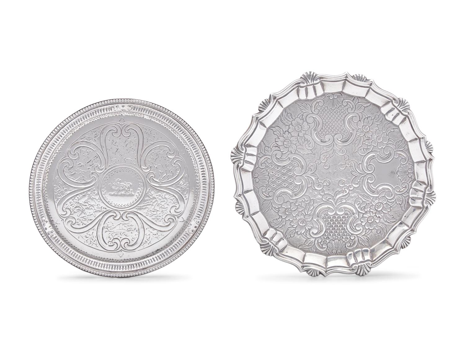 Two George III Silver Salvers