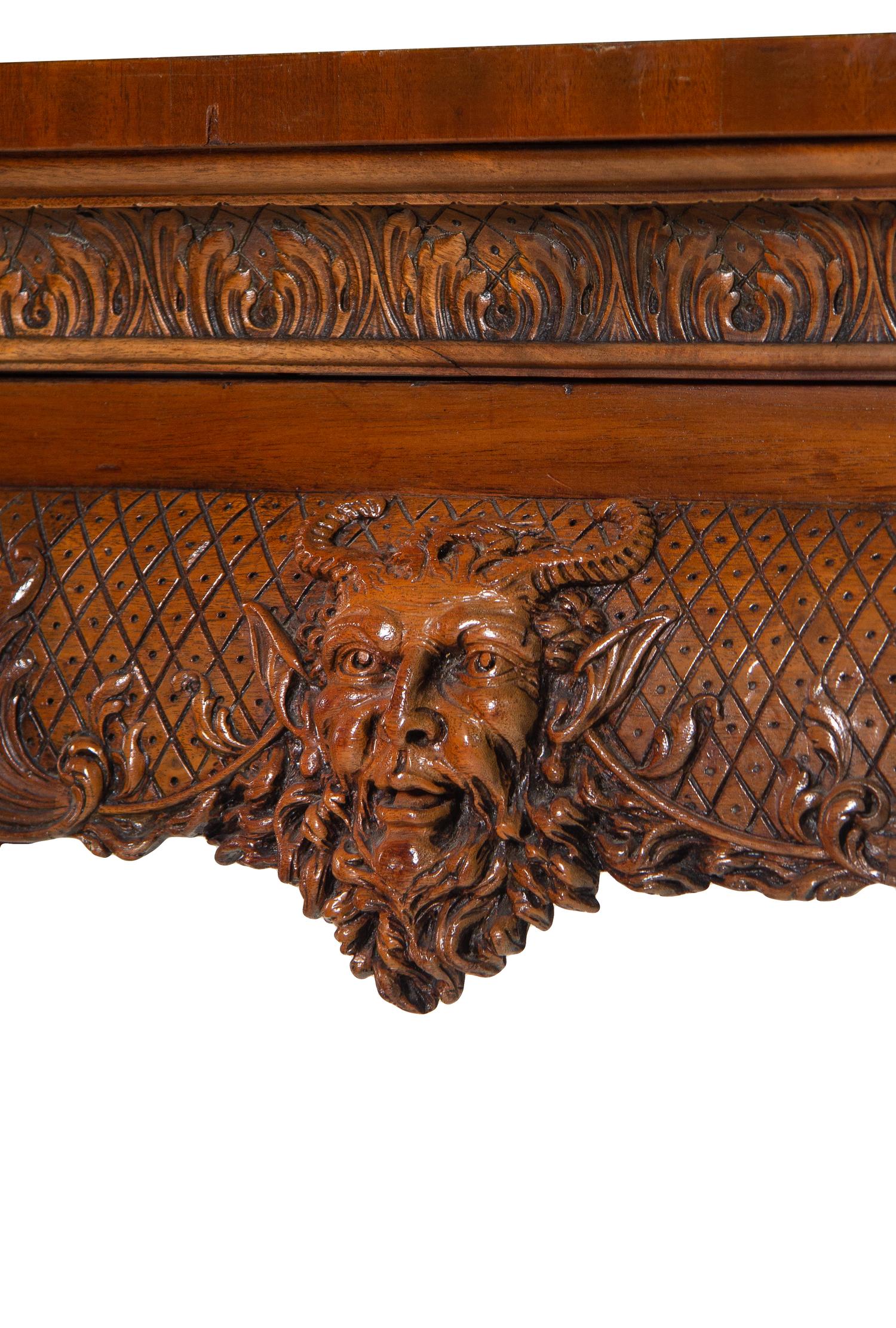 An Irish George III Style Carved Mahogany Console Table