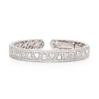 Diamond and White Gold Cuff Bracelet