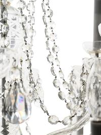 A George III Style Cut Glass Twelve-Light Chandelier