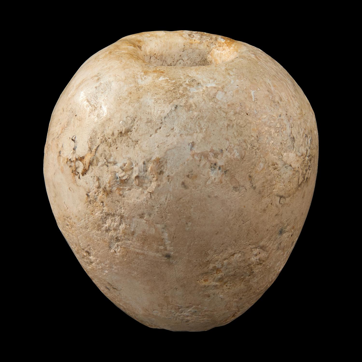 An Egyptian Limestone Mace Head