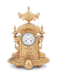 A French Gilt Bronze Mantel Clock
