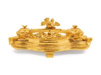 A Louis XV Style Gilt Bronze Encrier