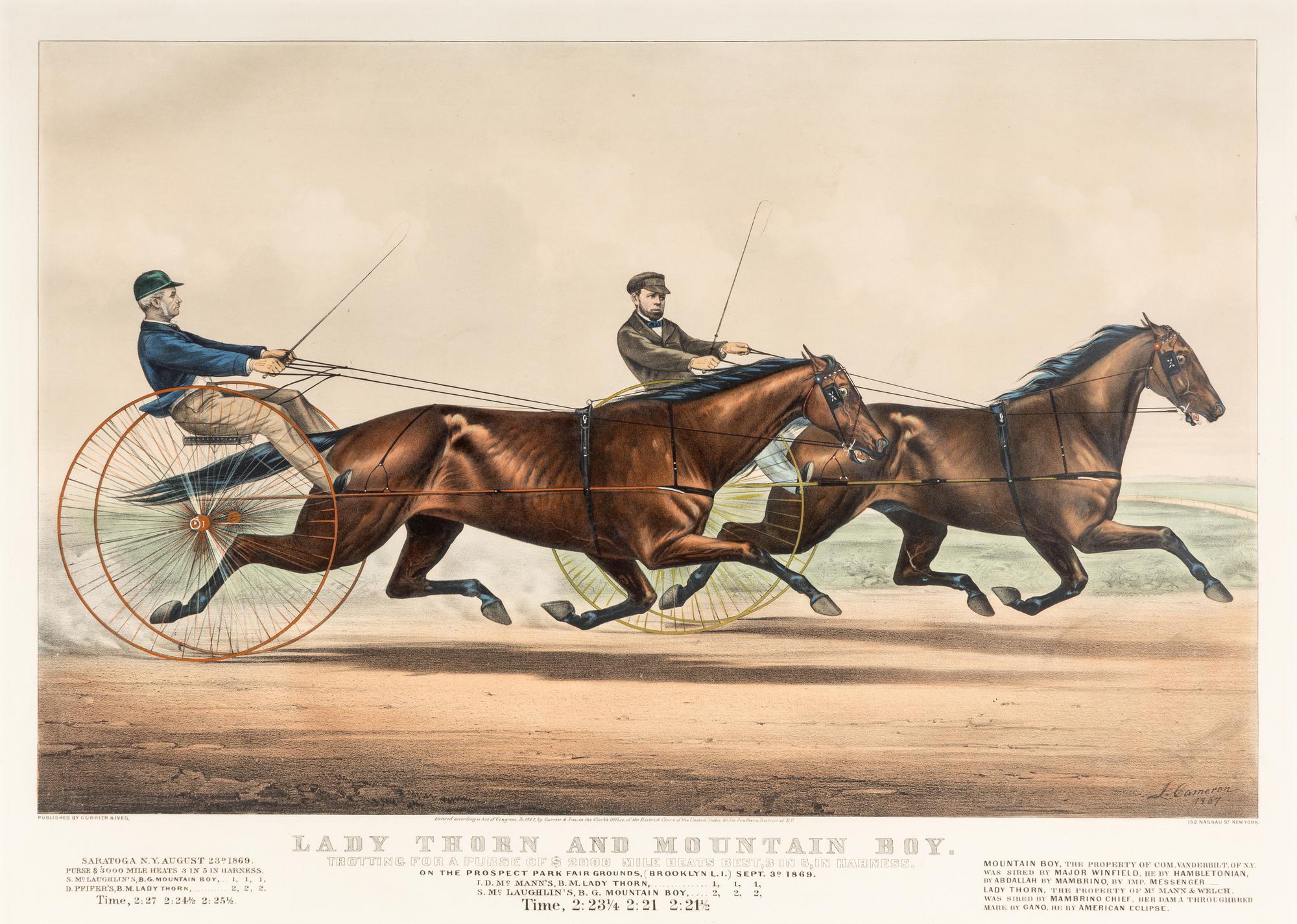 [HORSE RACING SCENES] -- CURRIER and IVES, publishers -- After John Cameron, France & Gates, or Scott Leighton
