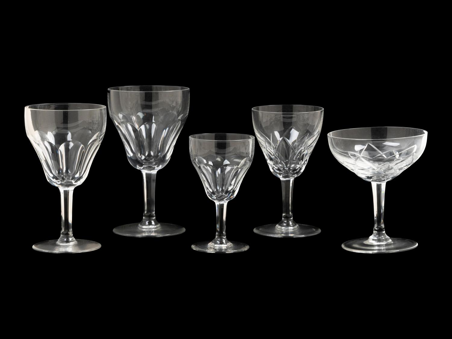 A Val St. Lambert Partial Stemware Service