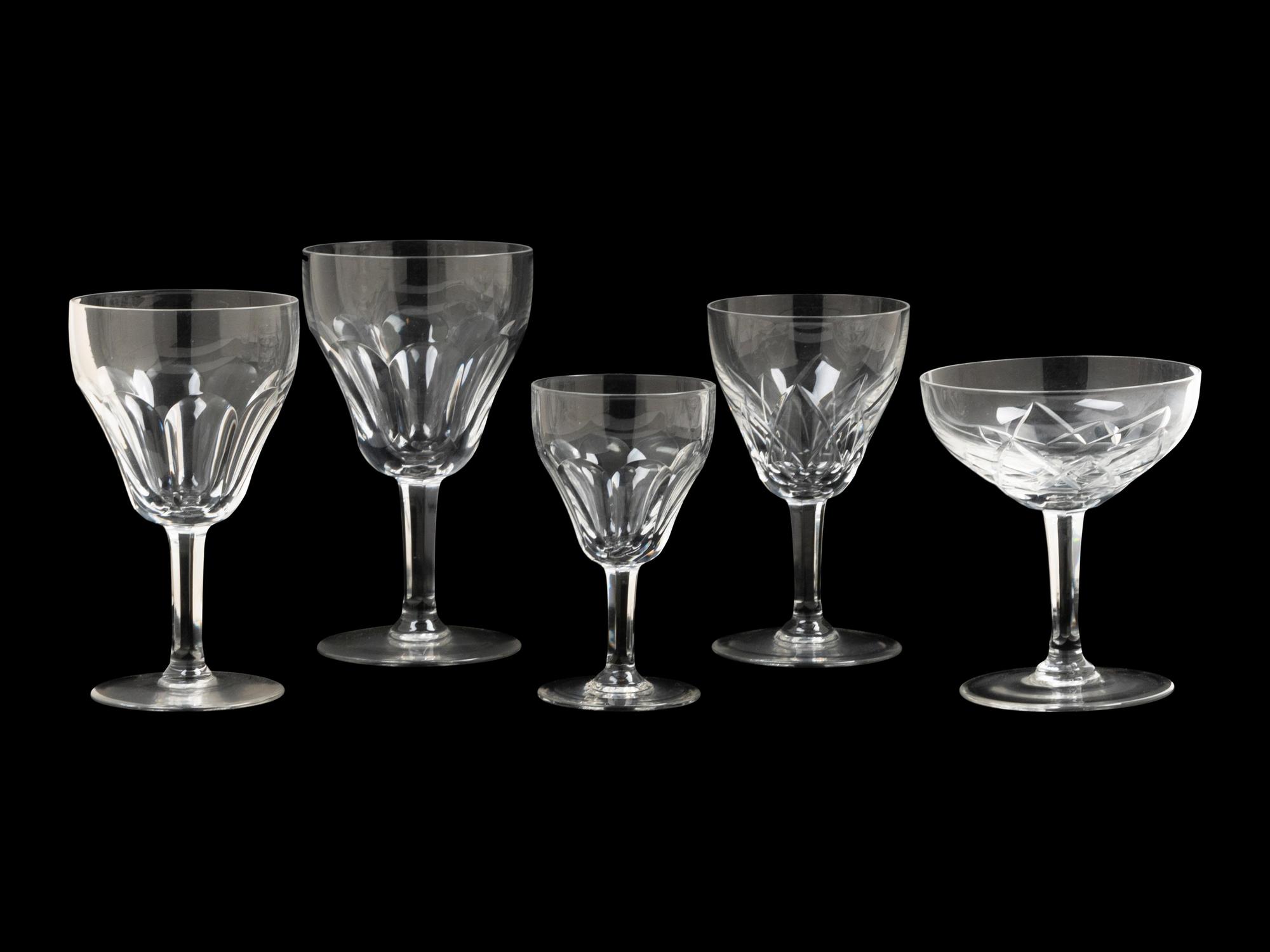 A Val St. Lambert Partial Stemware Service