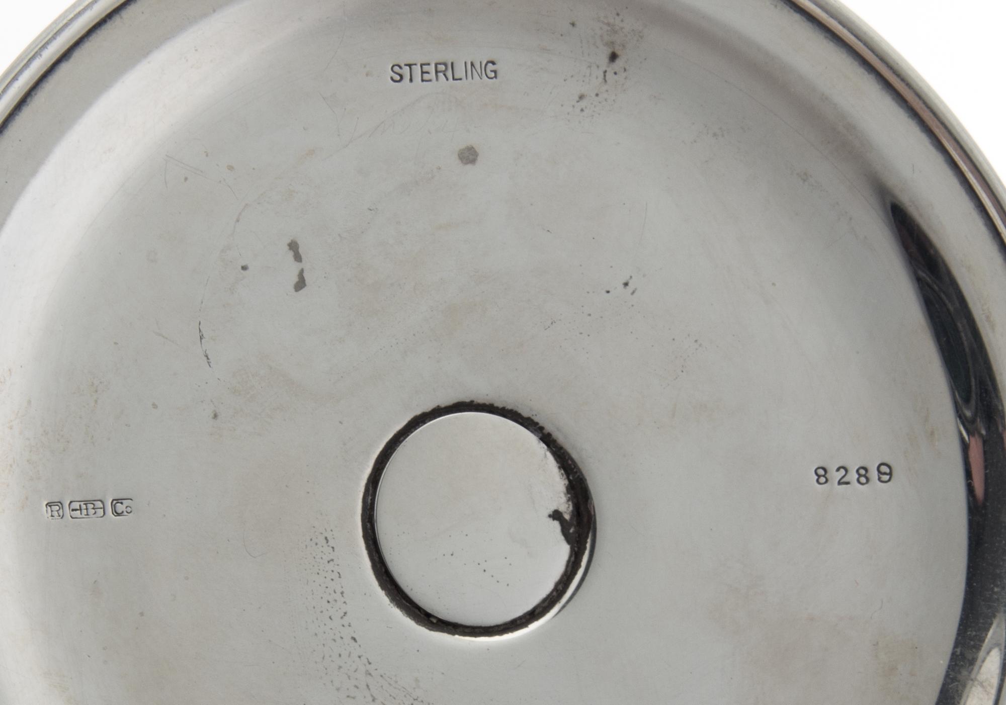 An American Silver and Enameled Vase, R. Blackington & Co., North Attleboro, MA, of tapering form, the body having a guilloche enamel b