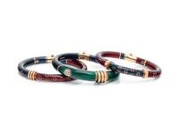 LA NOUVELLE BAGUE, COLLECTION OF ENAMEL BANGLE BRACELETS