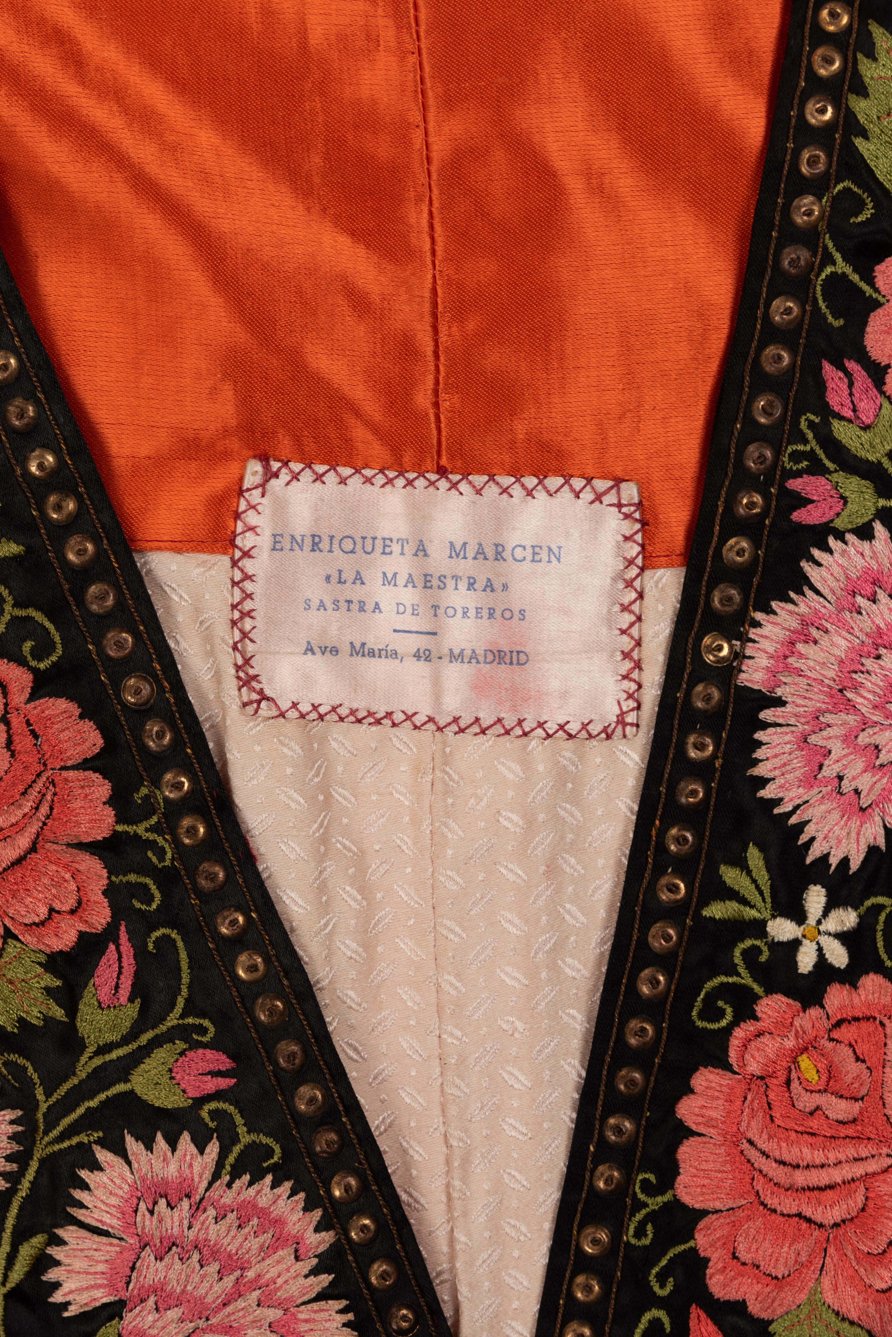 Embroidered Satin Matador Cape, 1950s
