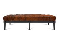 A Contemporary Cowhide Upholstered Bench