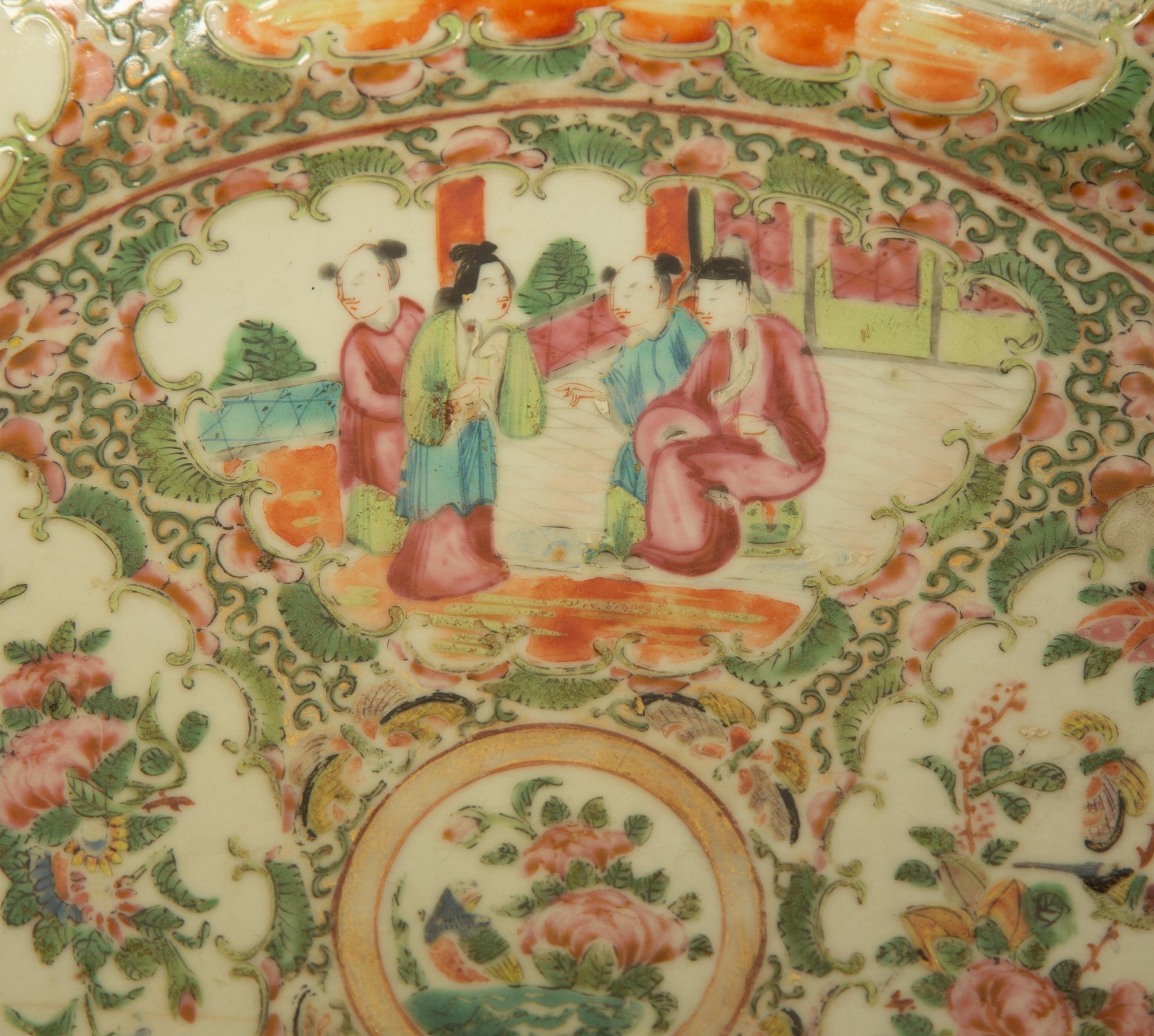 A Chinese Rose Medallion Porcelain Basin