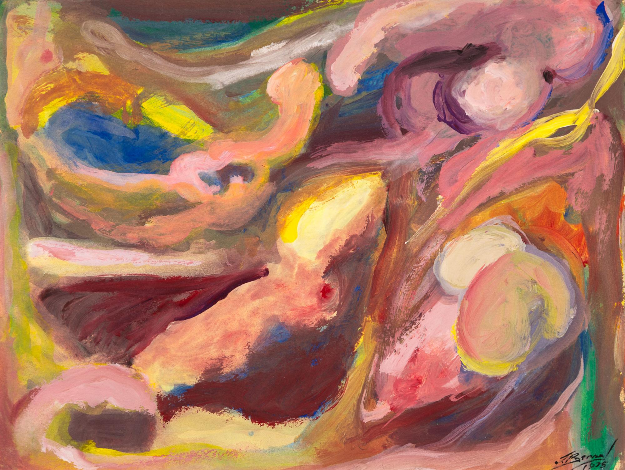 Jose Bernal, (American/Cuban, 1925-2010), Sketch for the Creation of Adam, 1975