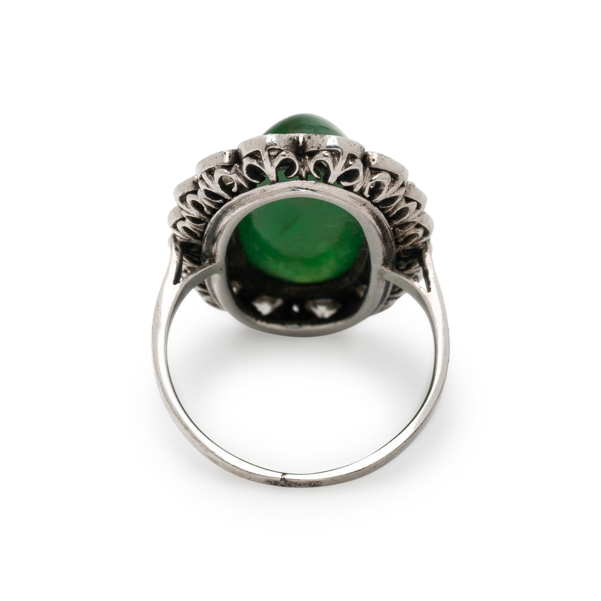 JADE AND DIAMOND RING