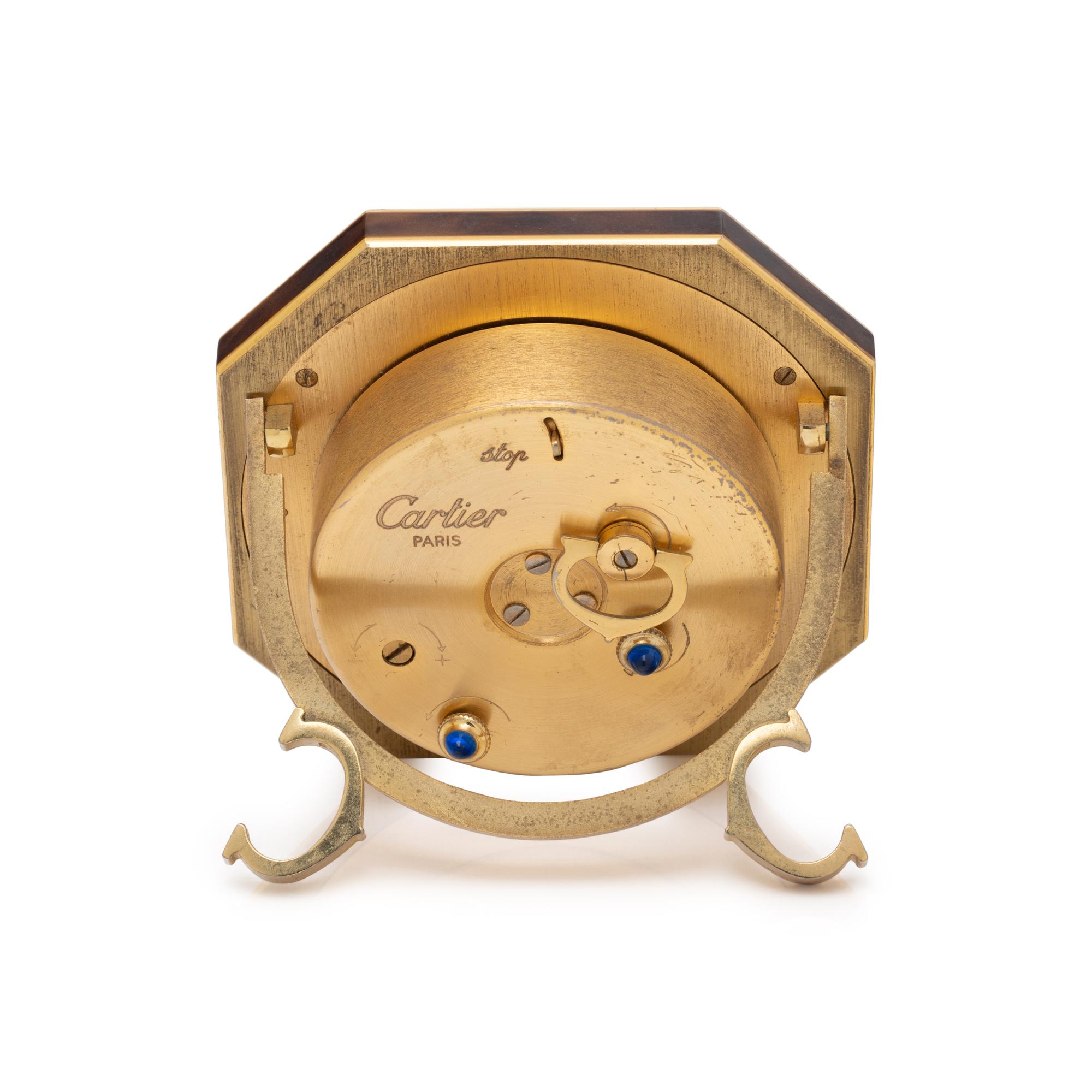 CARTIER, REF. 7507 'LES MUST' TRAVEL CLOCK WITH ALARM