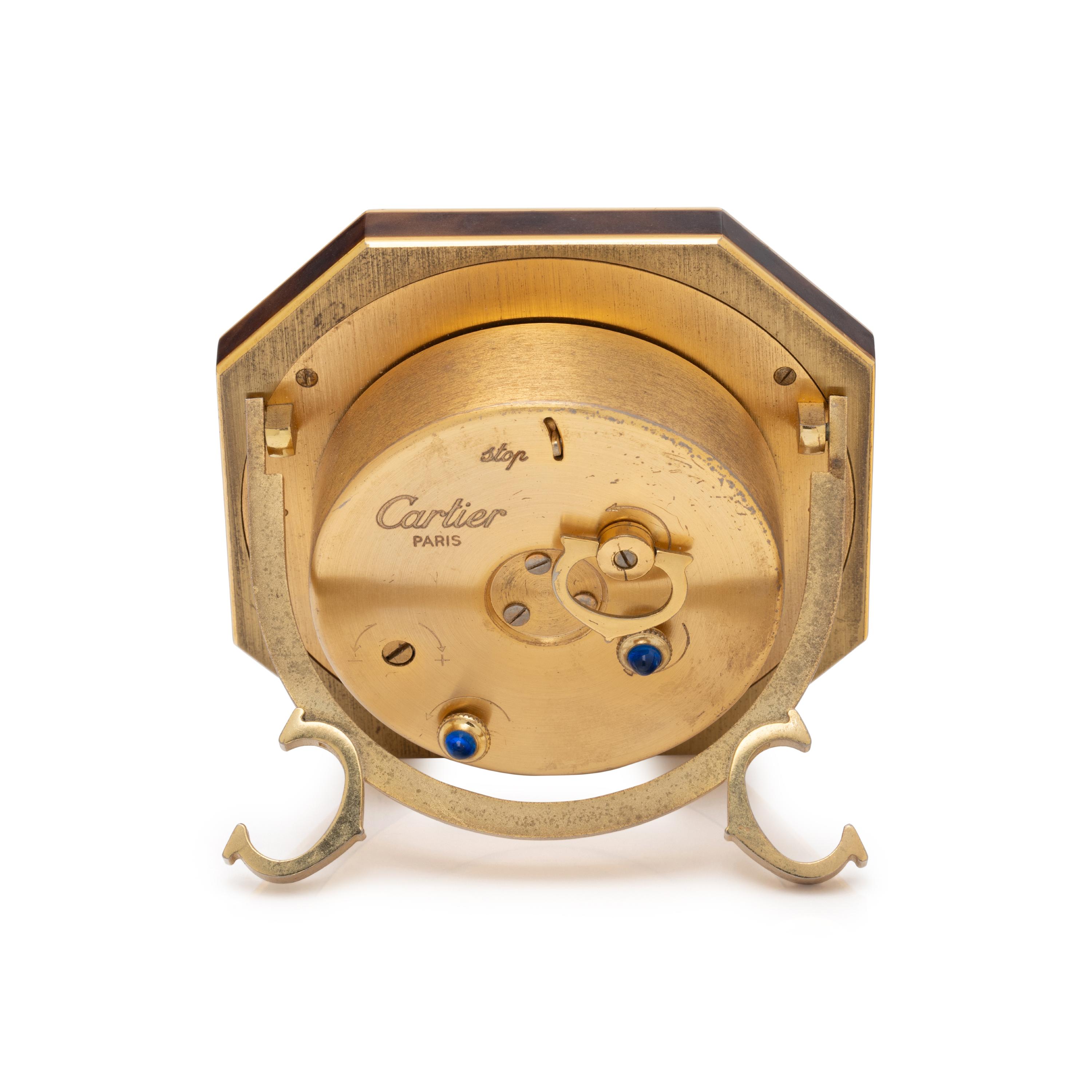 CARTIER, REF. 7507 'LES MUST' TRAVEL CLOCK WITH ALARM