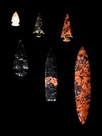 A Group of Six Colima Style Stone Tools