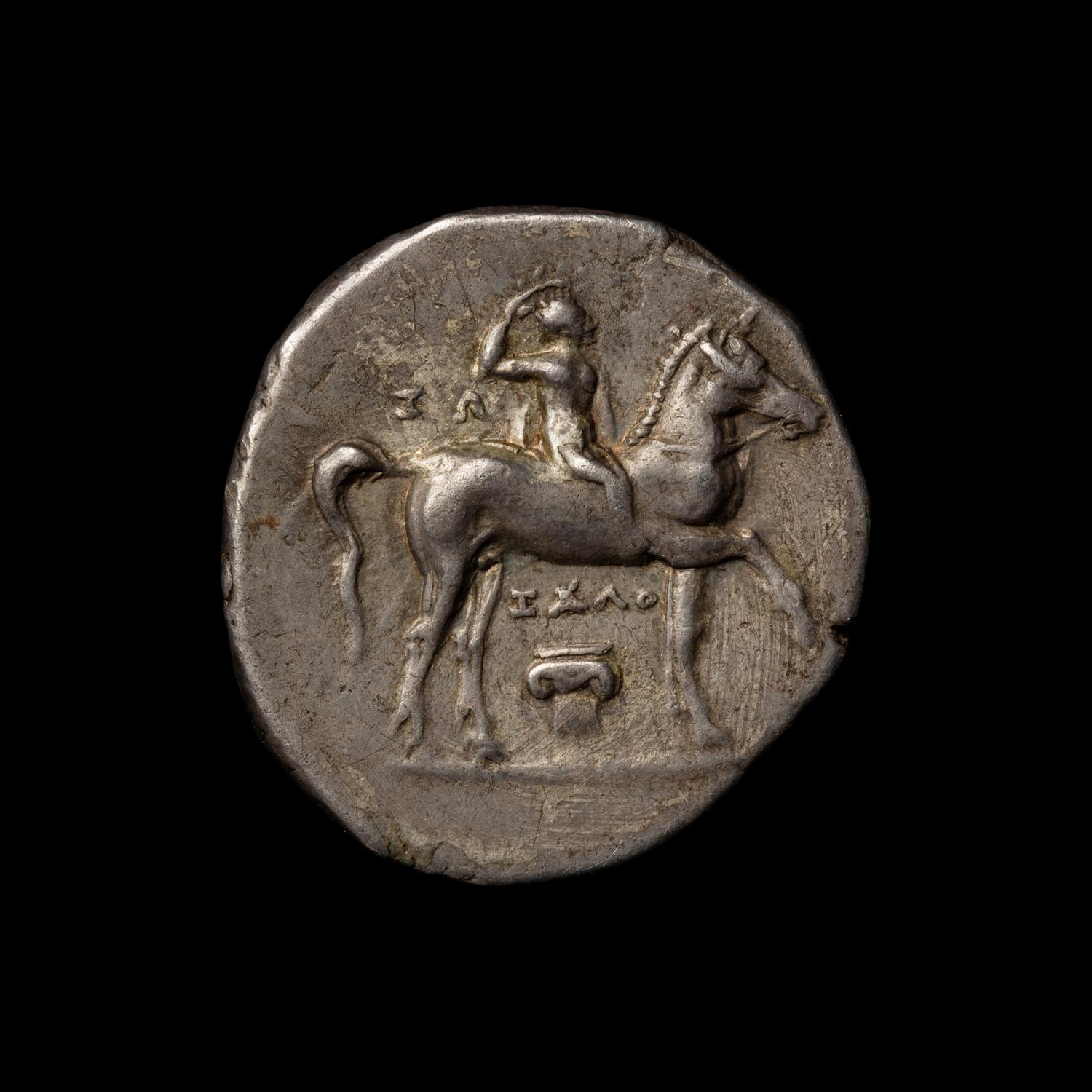 [ANCIENTS] CALABRIA. Tarentum (c. 281-272 BC). Ar Stater. (6.5 g, 20mm).