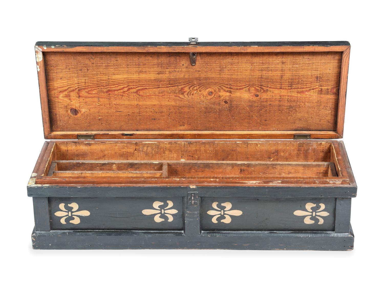 An English Painted Pine Ship Worker’s Tool Chest