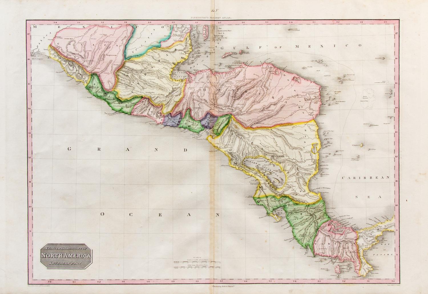 PINKERTON, John (1758-1826). Spanish Dominions in North America, Southern Part. Philadelphia: Dobson, ca 1818.