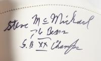 A Group Chicago Bears Hall of Famer Steve McMichael Signed and Inscribed Items Including One of Kind Piece from His Sports Bar