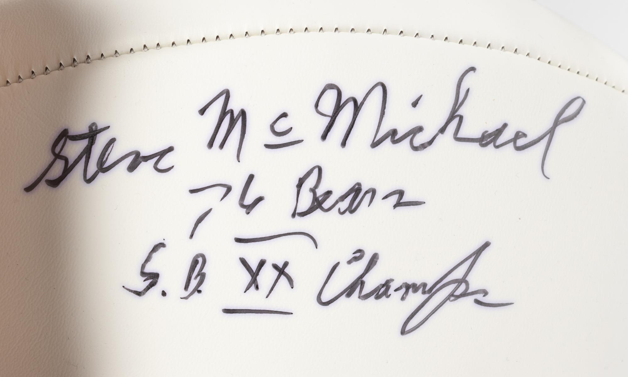 A Group Chicago Bears Hall of Famer Steve McMichael Signed and Inscribed Items Including One of Kind Piece from His Sports Bar
