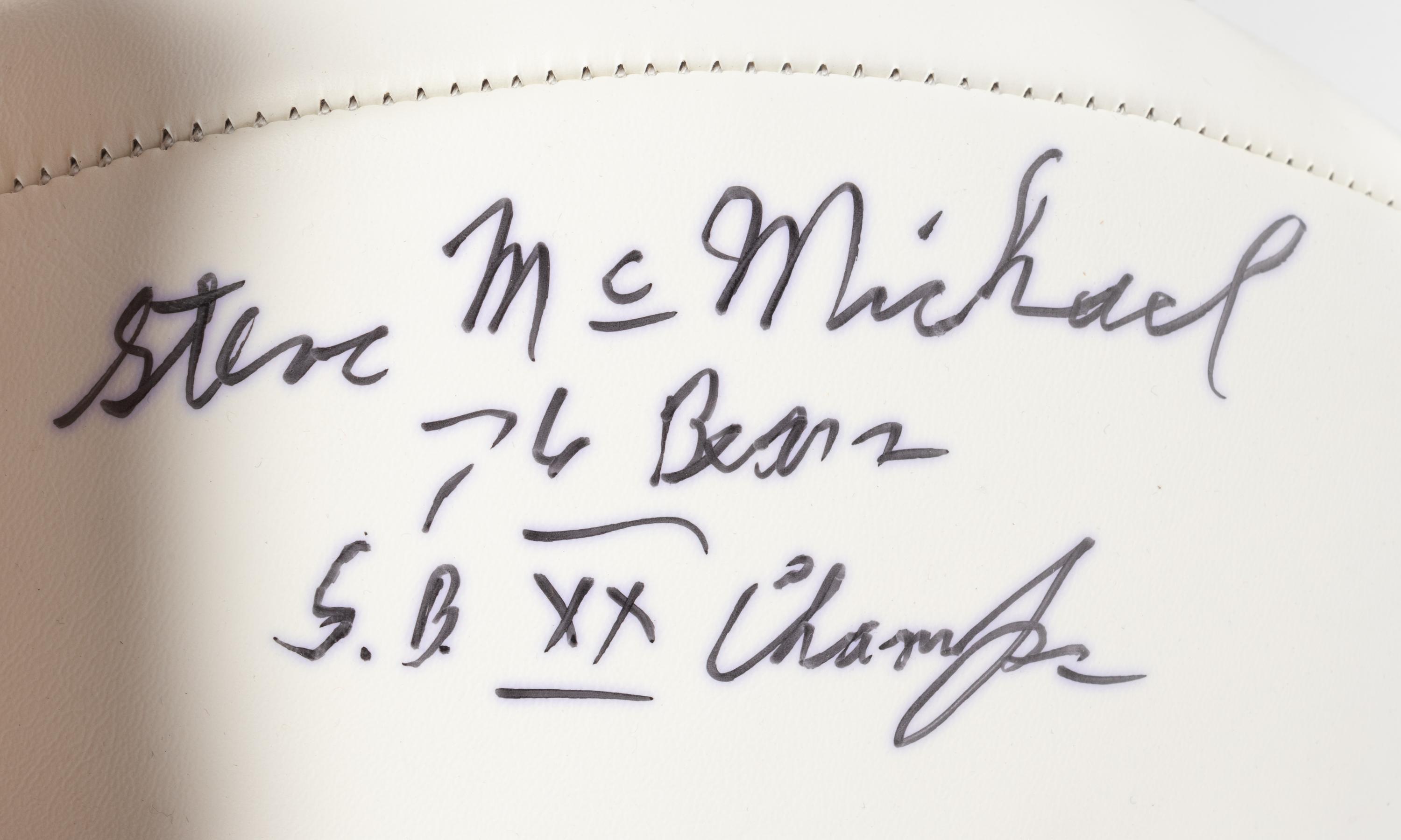 A Group Chicago Bears Hall of Famer Steve McMichael Signed and Inscribed Items Including One of Kind Piece from His Sports Bar