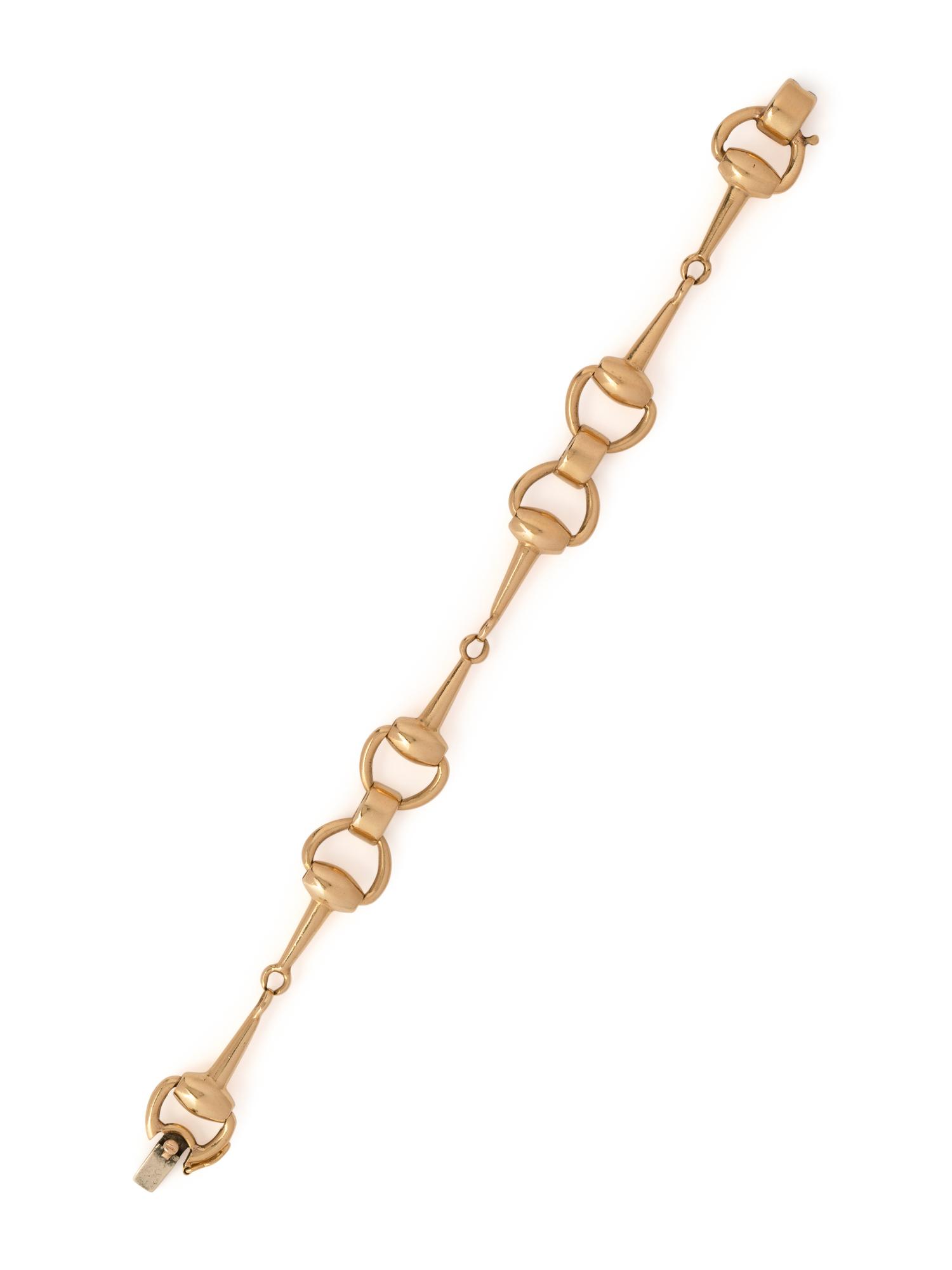YELLOW GOLD HORSE BIT BRACELET
